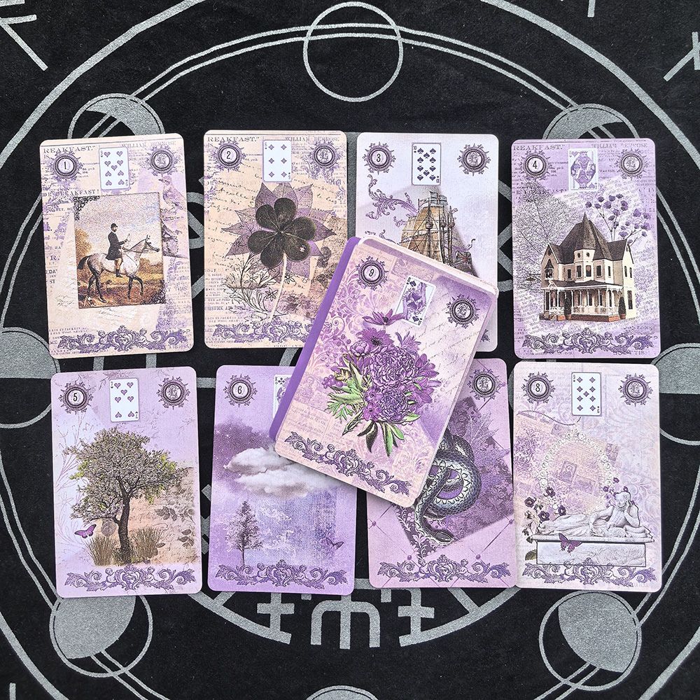 Vintage Collectible Cards - Kartoteka Lenormand z motywem lawendy 9*6cm