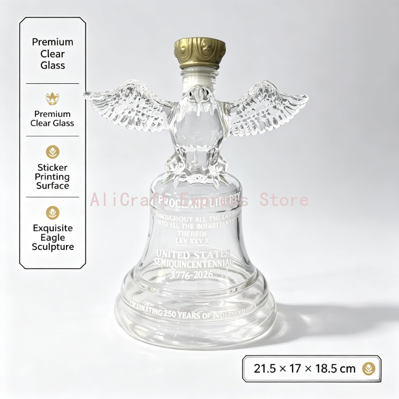 250th Independence Eagle Bell  – Vintage Collectible Liquor Bottles recenzja i cena