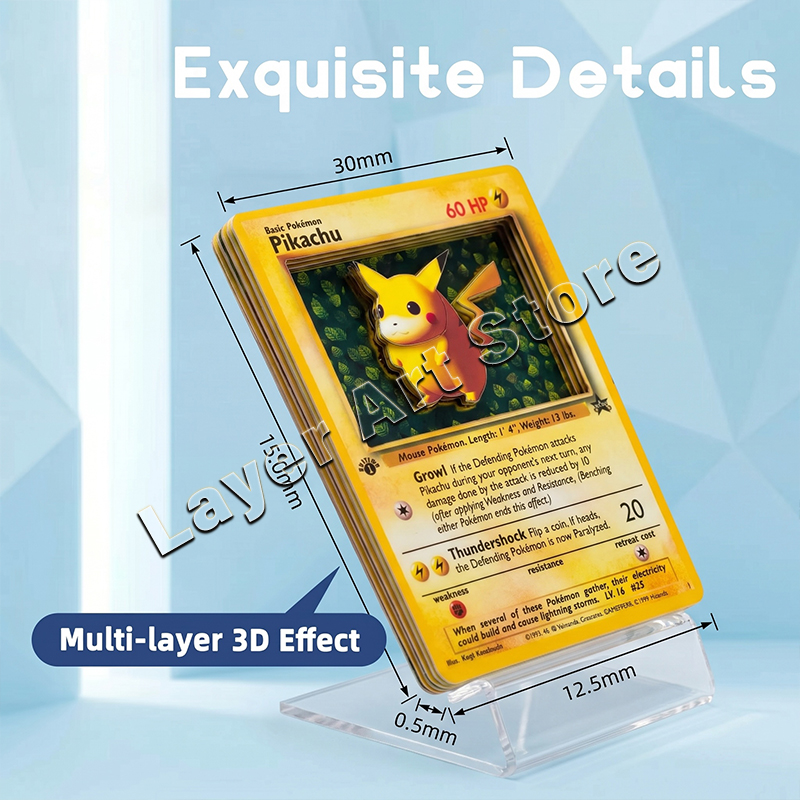 Karta 3D Pokemon z warstwowym  – Vintage Pokemon Collectible recenzja i cena